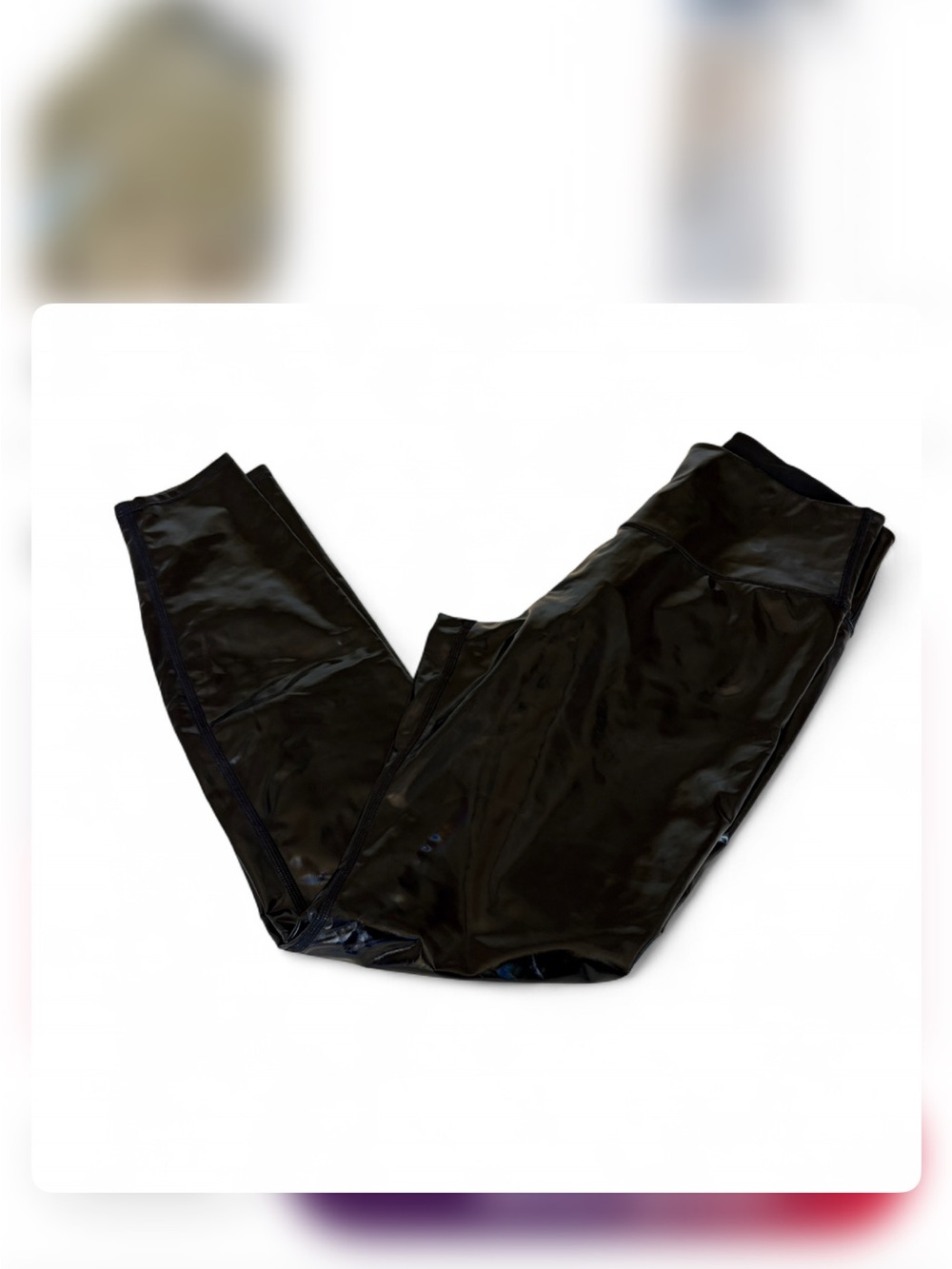 Good American Black Faux Leather Leggings - High Shine - Picture 6 of 7